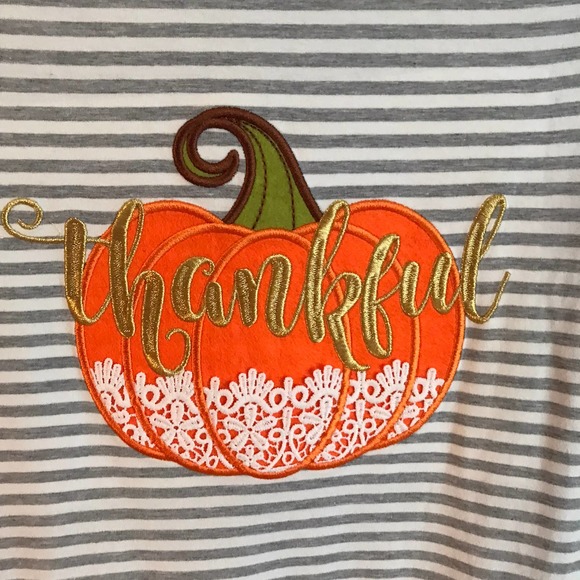 Counting Daisies Girls Thanksgiving Dress With Five Rows of Ruffles  NEW - Picture 6 of 12